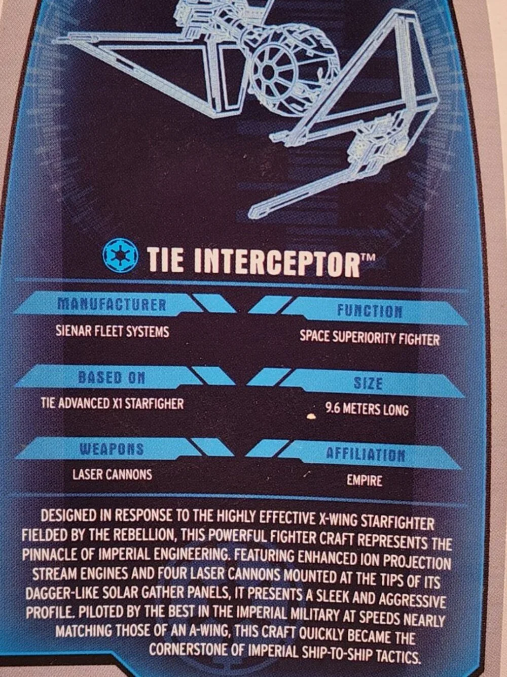 NEW IN BOX Titanium Series STAR WARS Tie Interceptor Die Cast Metal